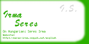 irma seres business card